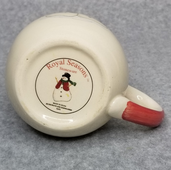 Royal Seasons Snowman Stoneware Tabletop Coffee Creamer Pitcher Christmas Decor - Picture 7 of 10